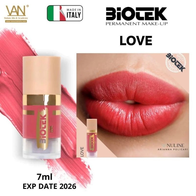 TINTA SULAM BIBIR BIOTEK LOVE ORIGINAL MADE IN ITALY