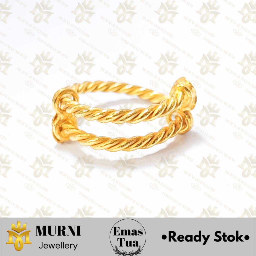 Cincin Emas Tua Asli Model Lilit Slot - Toko Emas Murni
