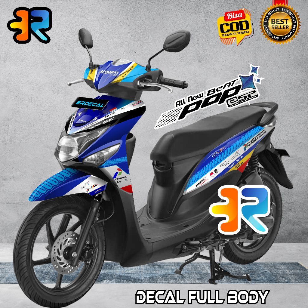 Decal Beat Pop Stiker Full Body Variasi Desain Mandalika