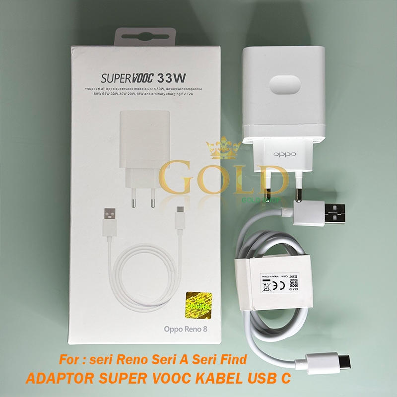 CHARGER OPPO RENO 8 Super Vooc 33 Watt usb type c