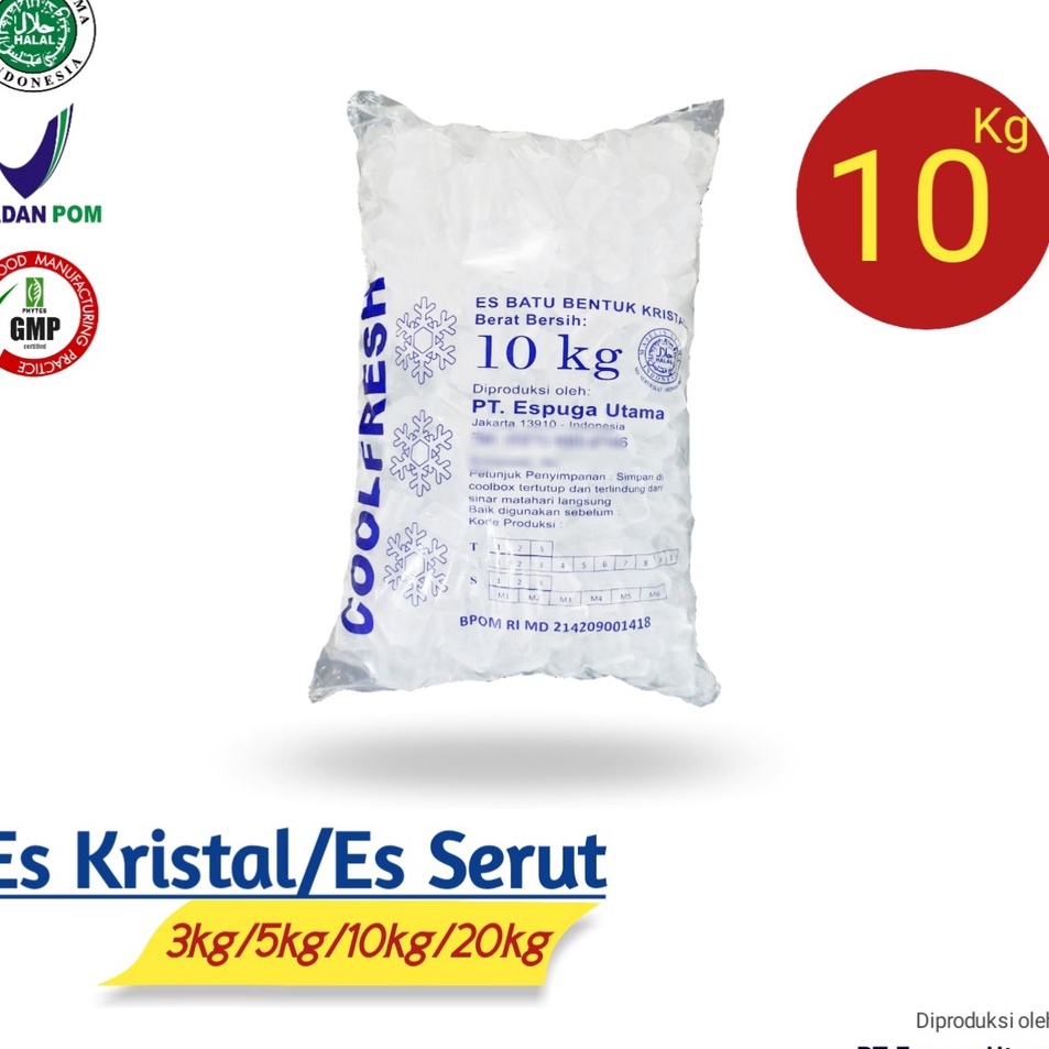 

[KODE D7SKM] ES BATU KRISTAL/ES BOLONG/ES SERUT 10KG BPOM RI