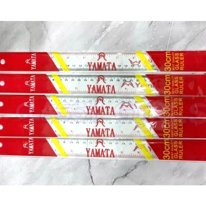 

[KODE FMCBN] Penggaris yamata 30cm isi 1 Box 12 pcs / Penggaris 30 cm plastik mika bening murah