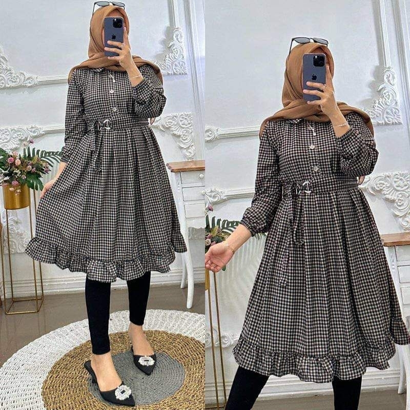 TUNIK KOTAK KOREAN STYLE / TUNIK KOTAK BEST SELLER / TUNIK KOTAK FREE BELT