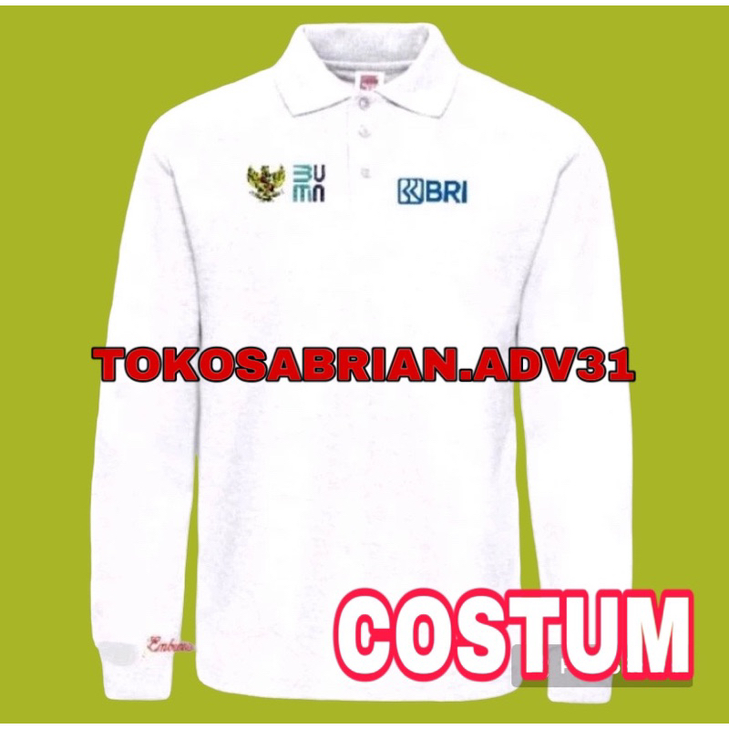 Kaos Bank BRI Baju Bank BRI Kaos Katun BRI Seragam Kerja BRI