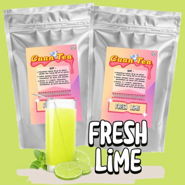 

2.2 CUAN_TEA “FRESH LIME” BUBUK MINUMAN 1KG | MINUMAN KUALITAS PREMIUM 1000 GR