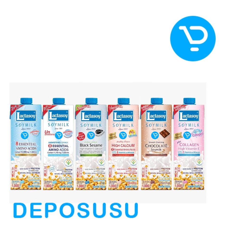 

Terlaris✧➴ LACTASOY Laktasoy Soymilk Susu Soya 1 LITER J40 ➾
