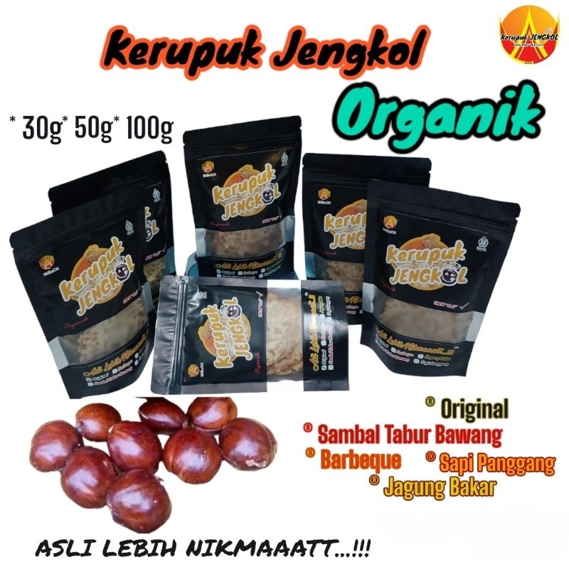 

Kerupuk Jengkol Organik 100% Asli 5 Varian Rasa @30g