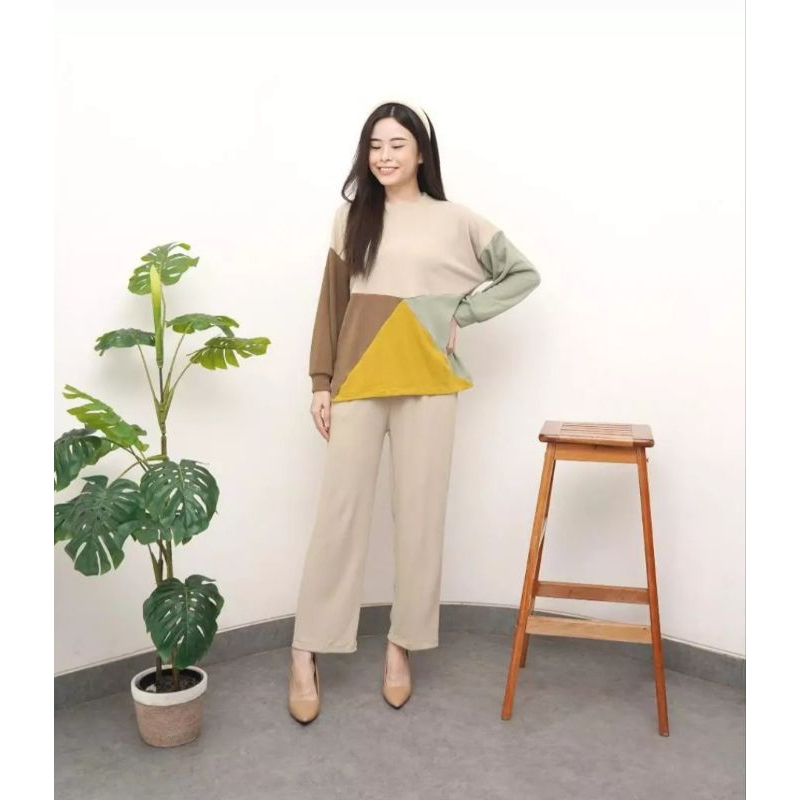 SALE!!! SETELAN CELANA KNIT MURAH/Setelan Celana Katun Knit Combi