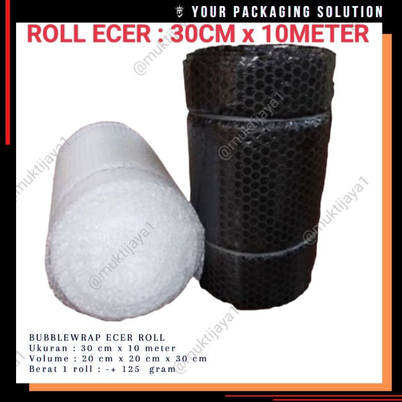 

Bubblewrap Roll Ecer (30cm x 10m) Plastik Gelembung kirim warna random