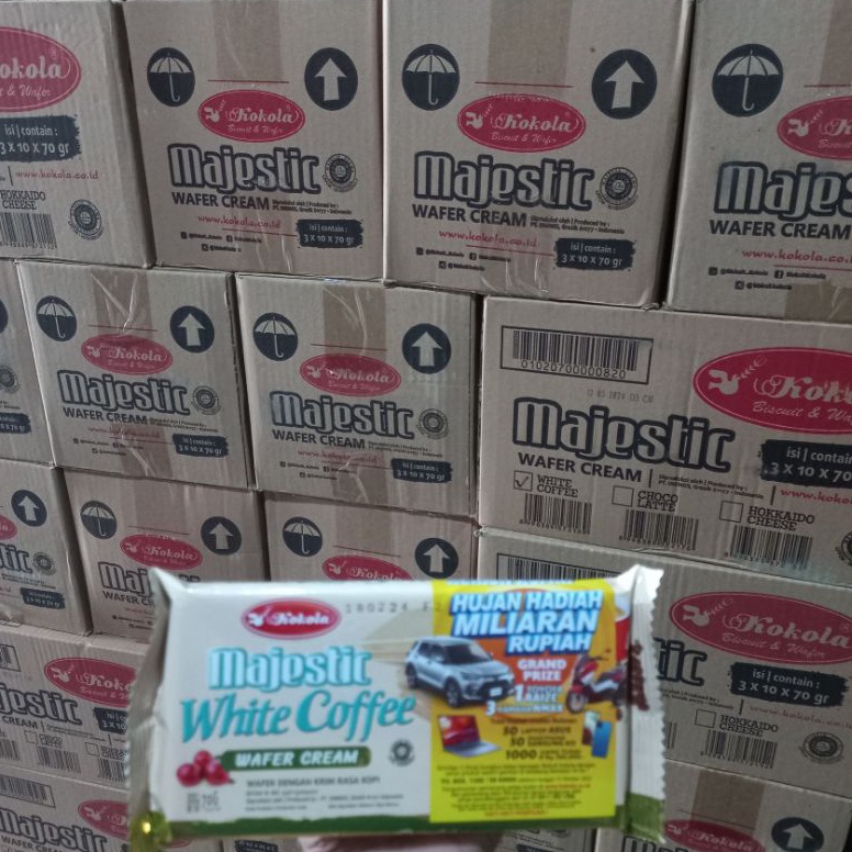 

Bayar Di Tempat kokola majestic wafer 70 gram 1 dus isi 30 pcs 96