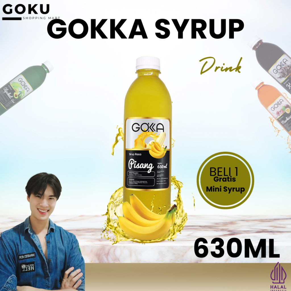 

Minuman Sirup 630ml Gokka Syrup Rasa Pisang