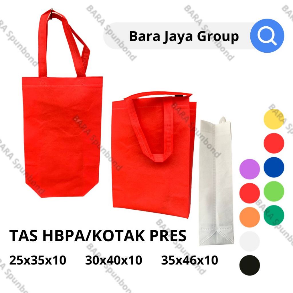 

♥️BARA♥️ Goodie Bag Tas Belanja Spunbond Kotak Pres HBPA mura