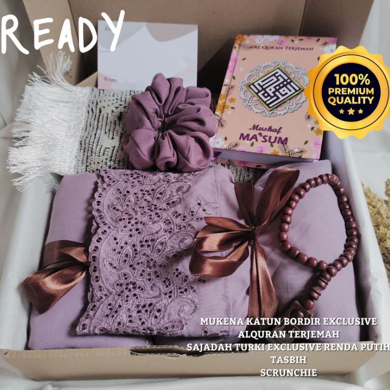 Paket Ekslusif Seperangkat Alat Sholat Premium| Mukena Mahar | Paket Mukena Seserahan| Kado Ibu| Had