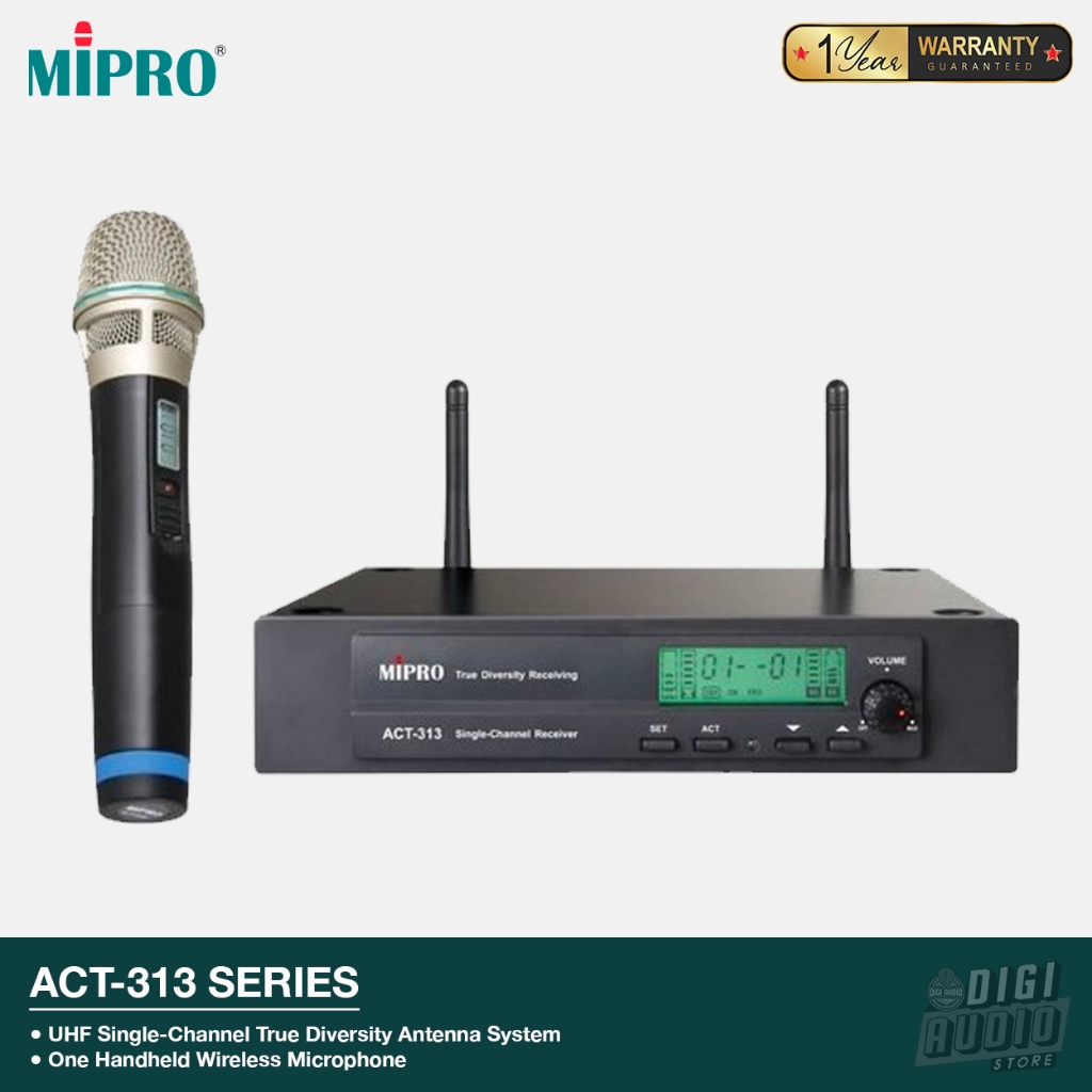 Mic Wireless MIPRO ACT313 ACT32H Microphone Vocal Professional True Diversity Antenna Receiver