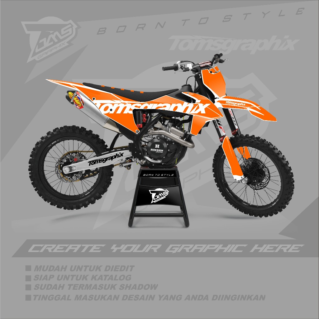 mockup decal trail, mockup trail KTM