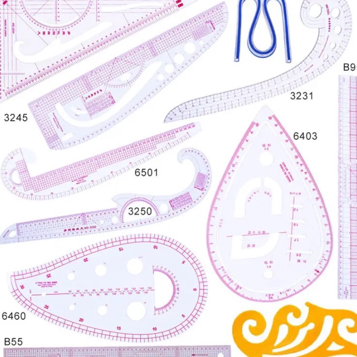 

[KODE LGZZZ] Penggaris Pola Jahit Penggaris Gambar Menjahit Pakaian Baju Quilting Patchwork Ruler Multi Function Sewing Rulers