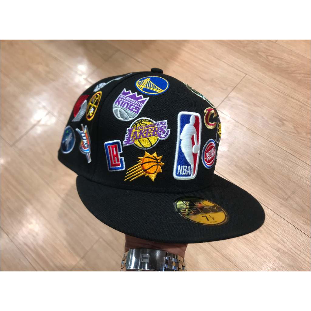 Topi New Era 59Fifty NBA ASG24 Multi Patch Black Fitted Hat 100% Original Resmi
