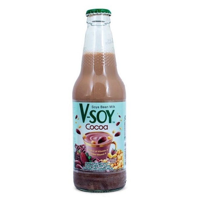 

[KODE D8EY0] Vsoy Cocoa Bottle 300 ml | V-soy Soya Milk Susu Kedelai 300 ml