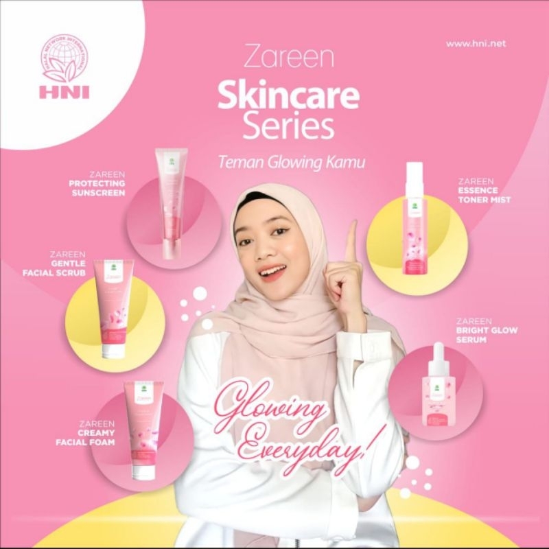 Paket Skincare Zareen HNI HPAI Perawatan Kulit Sabun Wajah Serum Sunscreen Toner