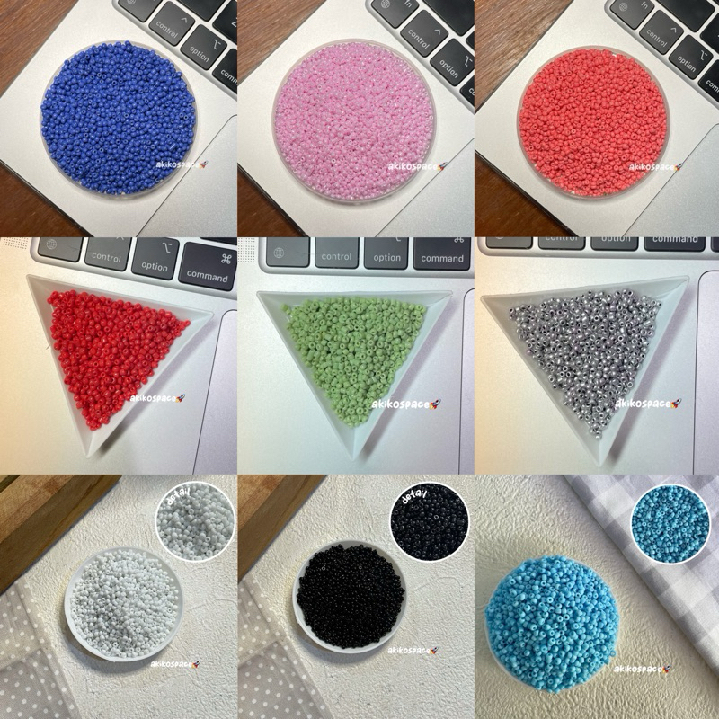 Manik Pasir doff Mote Payet Pasir 2mm 11/0 warna doff
