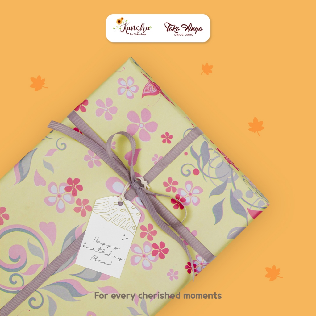 

TOKO ANQA-Kertas kado motif bunga OKI 023