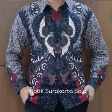 SALIRO UNGU HEM BATIK PREMIUM PRIA LENGAN PANJANG LAPIS FURING