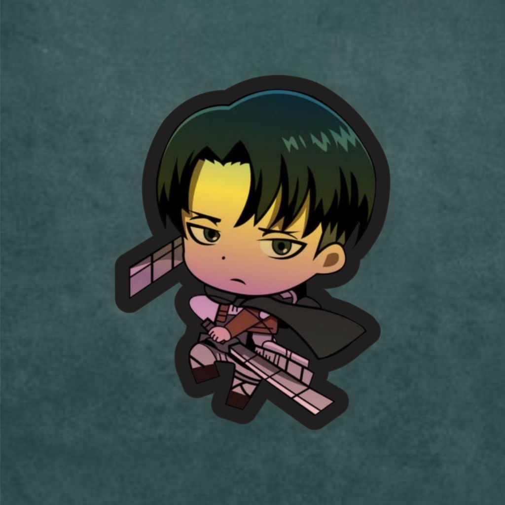 

Stiker Anime Hologram Levi AOT Case Hp dan Laptop 7 Cm