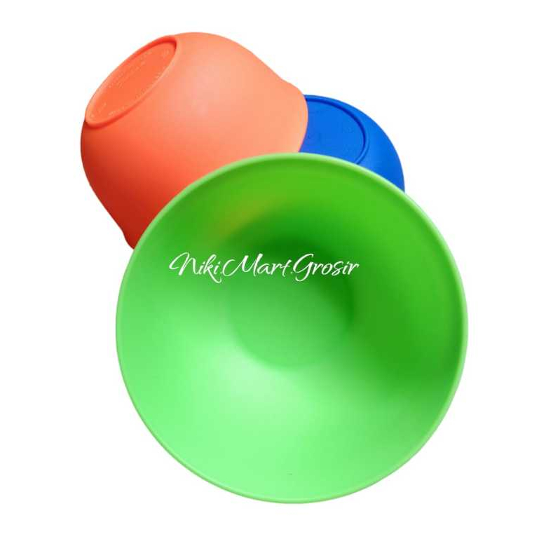 (L) Mangkok Plastik Bulat Besar Warna / Mangkuk PlastikTebal KH