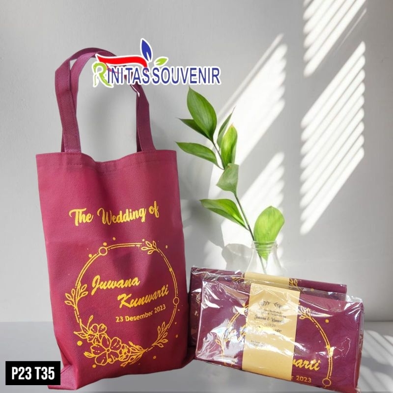 

Tas Souvenir Pernikahan Tas Souvenir Sablon 23*35