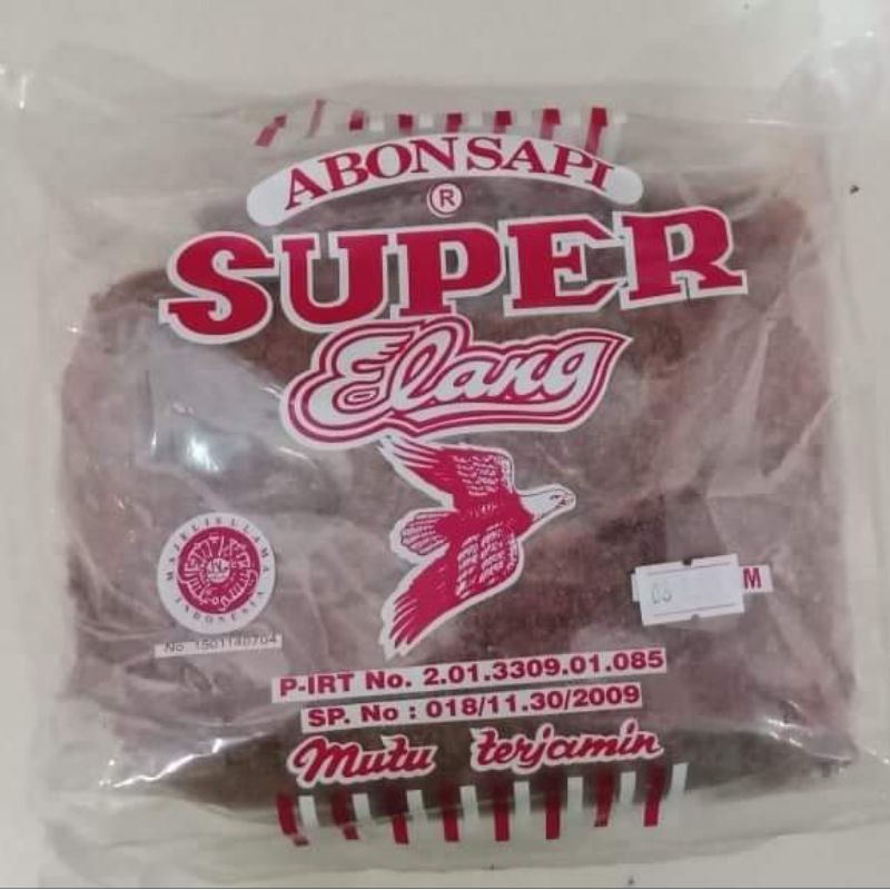 

Abon Sapi SUPER cap ELANG kemasan 500gr asli Boyolali PEDAS