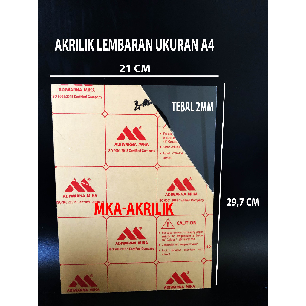 Akrilik lembaran A4 2mm