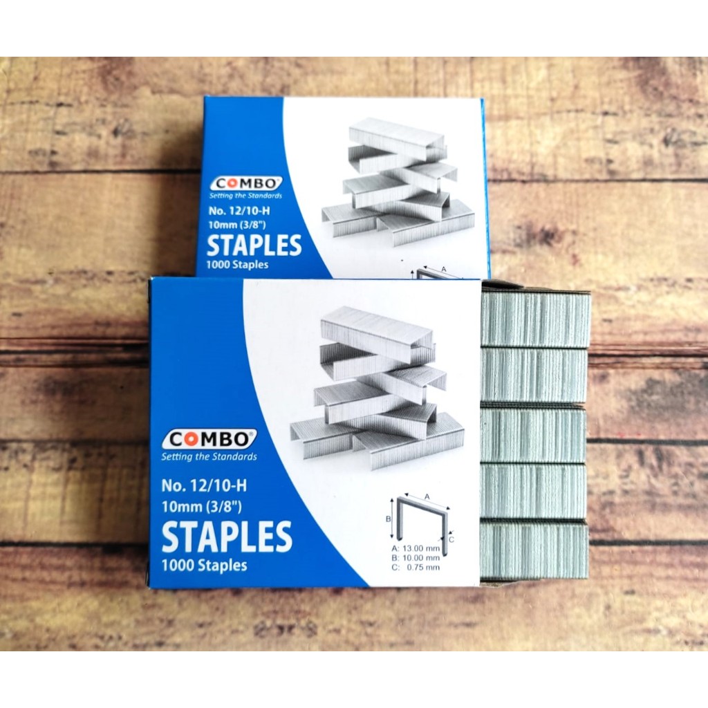 

1 Pak Kecil Isi Stapler COMBO No.12/10-H - Isi Staples (3/8") Kemasan Baru