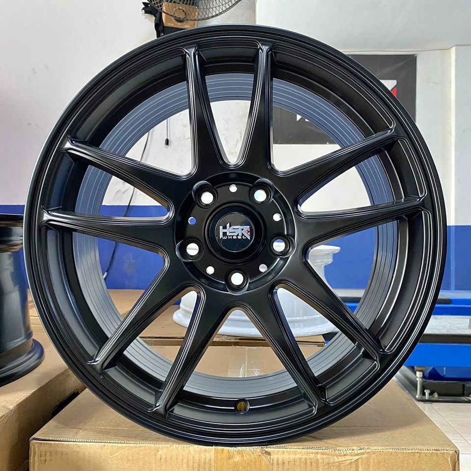 VELG RACING HSR RING 17 LEBAR 7,5 WARNA HITAM