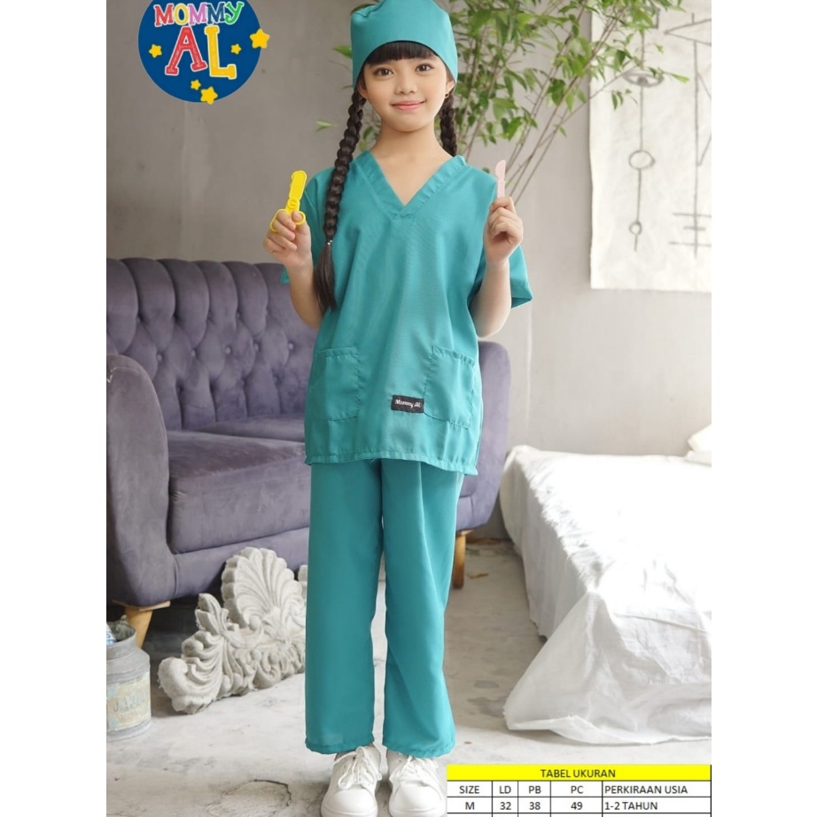[KODE DDSNH] STELAN BAJU DOKTER ANAK / BAJU PROFESI DOKTER ANAK/BAJU DOKTER/JAS DOKTER/BAJU DOKTER B