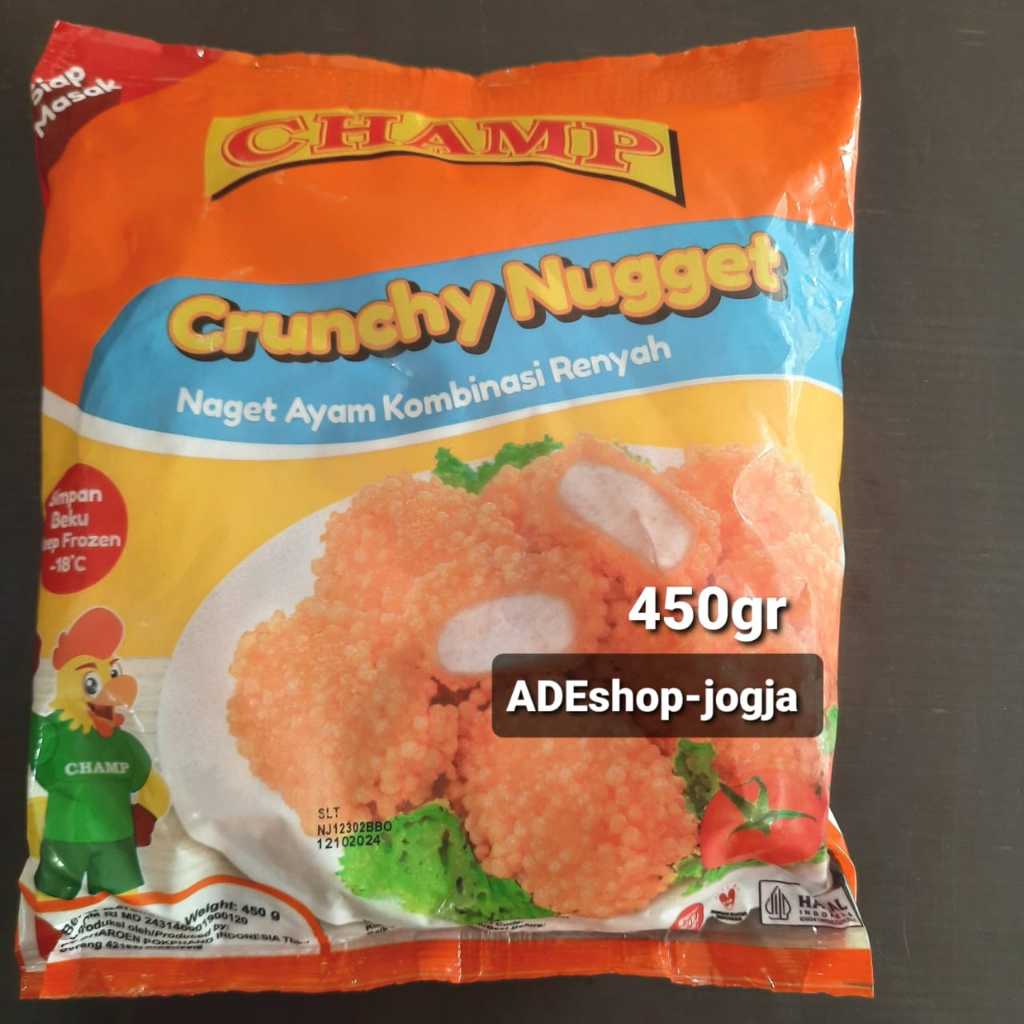 

CHAMP Crunchy Nugget Naget Ayam Crispy bubble crumb 450 gr