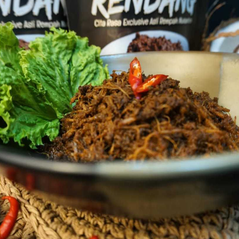 

Rendang Daging Suwir Premium 200-230gr Oleh Oleh Lauk Randang Payakumbuah Padang Asli