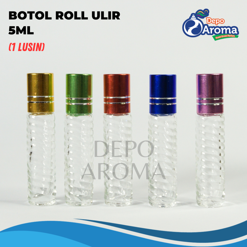 Botol Parfum Roll Ulir 5ml (1 Lusin)