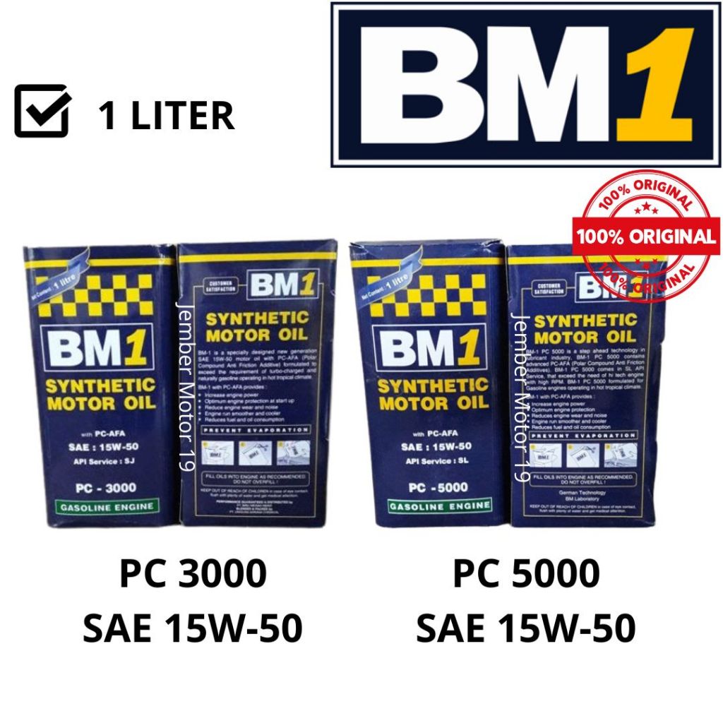 OLI MOBIL BM1 PC 3000 DAN PC 5000 15W-50 1 LITER ORIGINAL