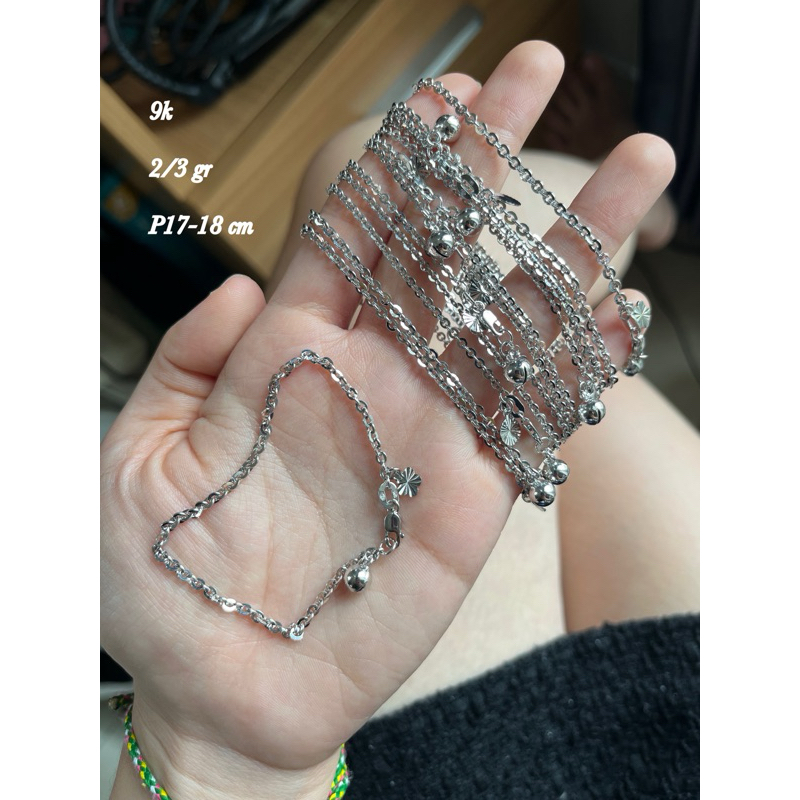 Gelang rantai nori siem mas putih