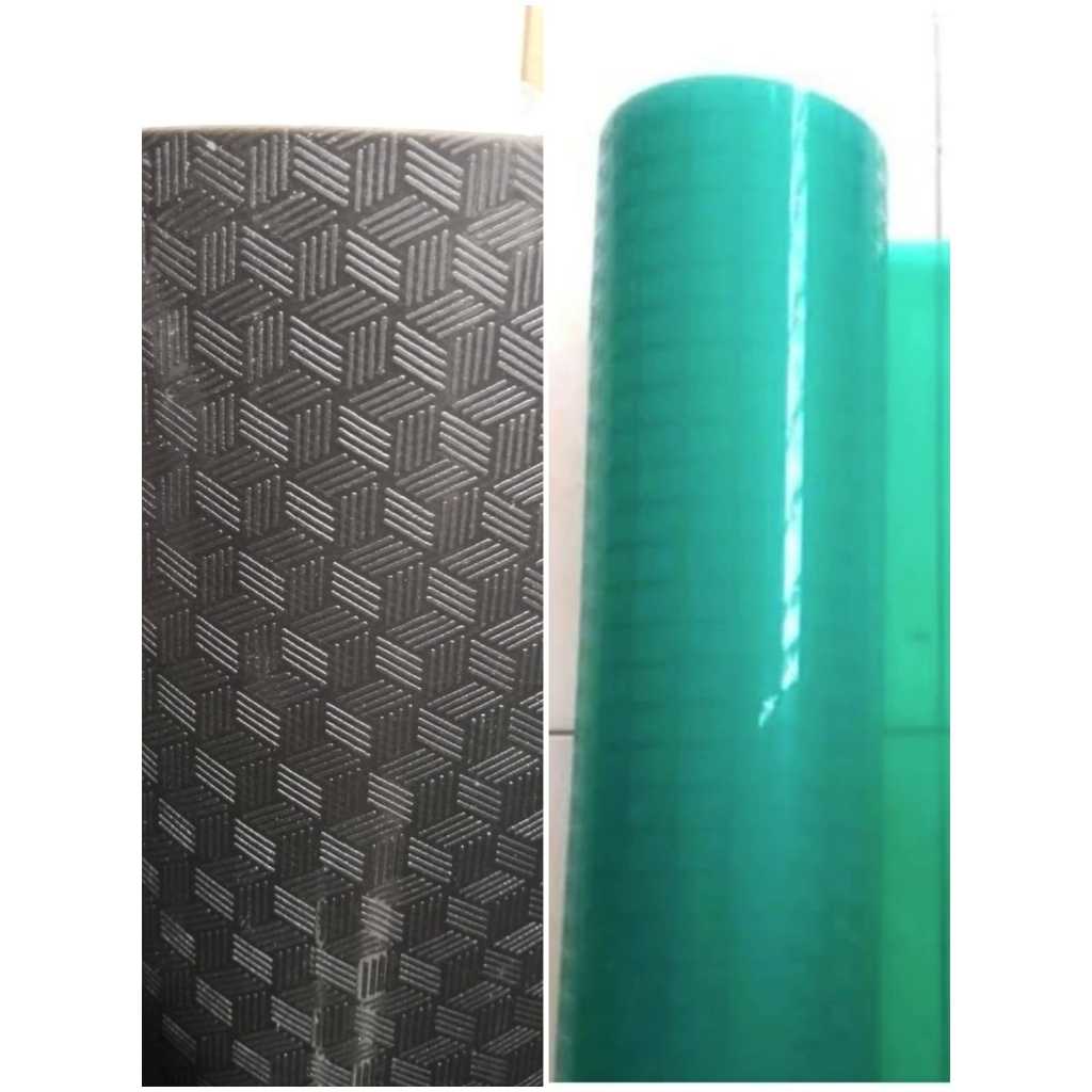 Fiber Pagar Plastik dimensi / Penutup Pagar Plastik Motif 3D motif kotak motif timbul