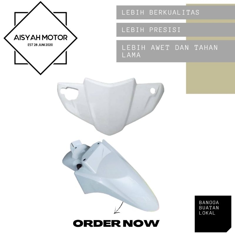 Cover Bodi Batok Depan Spakbor Depan Honda Vario 110 CW Warna Putih