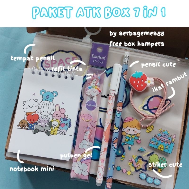 

serbagemes88 - SET ALAT TULIS 7 IN 1 KARAKTER LUCU / MINI STATIONERY BOX / STATIONERY SET FANCY