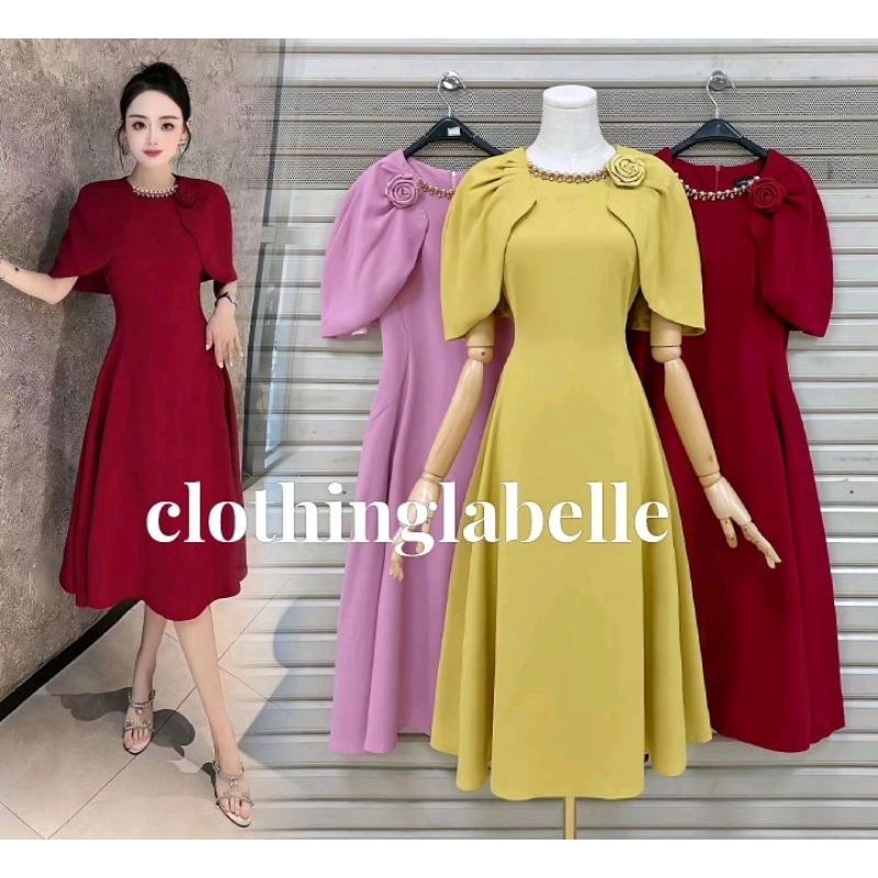 Cape Rose Party Dress