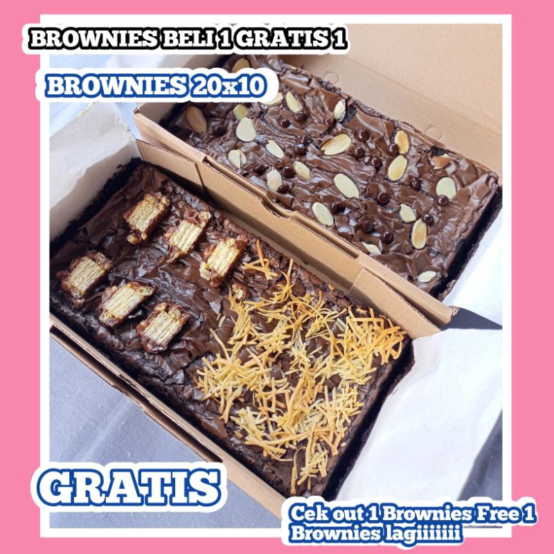 

12.12 Product HOT (BUY 1 GET 1) Fudgy Brownies Beli 1 gratis 1 Uk 20x10 grosir