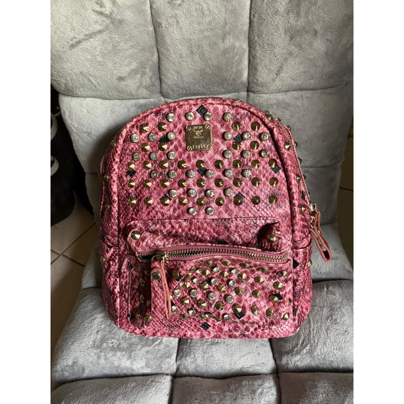 mcm backpack pink