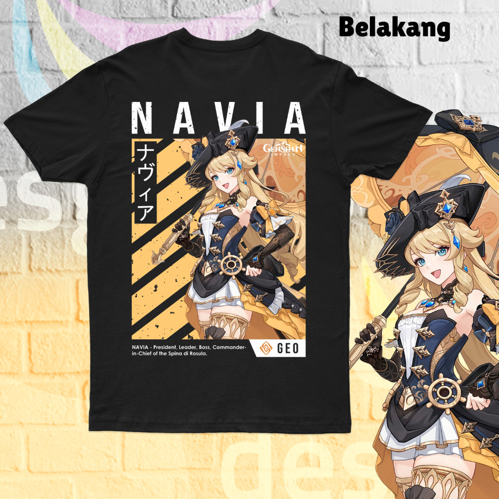Kaos Anime Game Navia Genshin Impact Baju