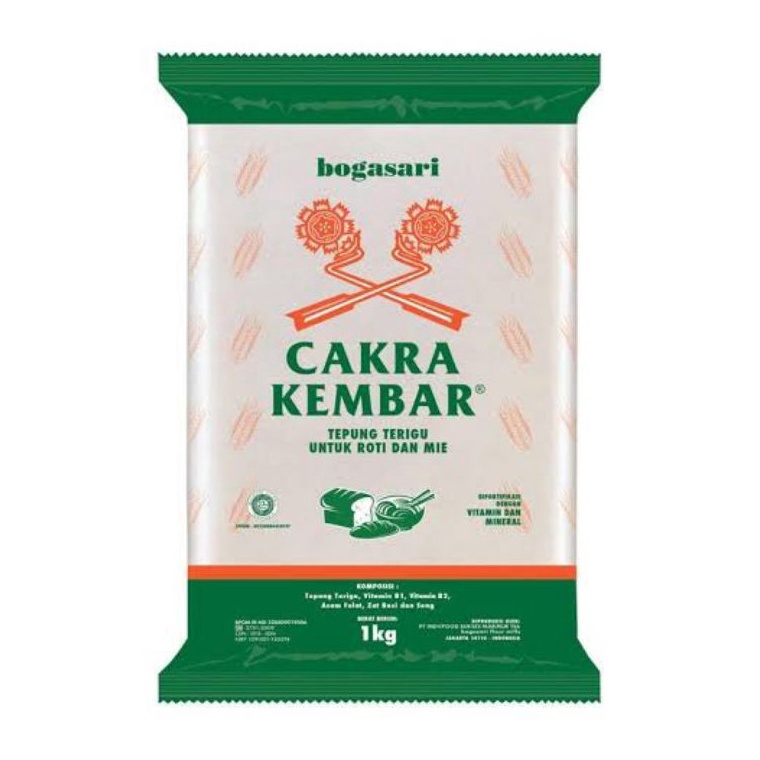 

00DNL Tepung Terigu Cakra Kembar Bogasari 1 kg Protein Tinggi 8850