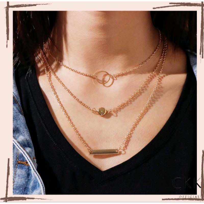 kalung layer korea simple minimalis