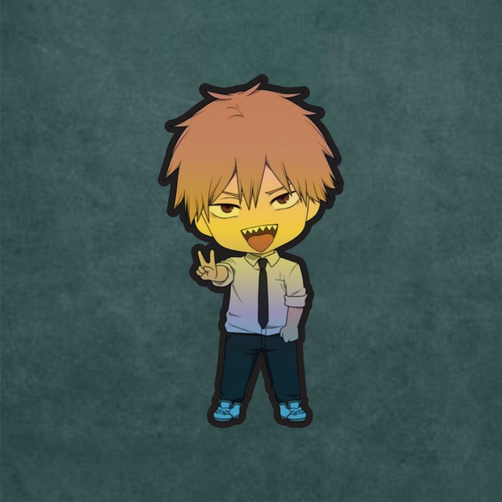 

Stiker Anime Hologram Denji Chainsaw Man Case Hp dan Laptop 7 Cm