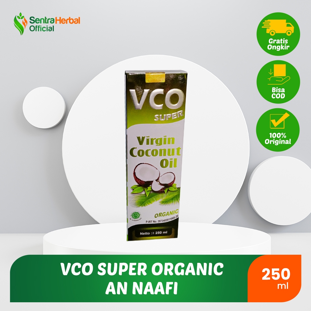 VCO Super Origanic An naafi 250 ml - herbal  Menyehatkan Jantung - Mengatasi gangguan Kolestrol - Membantu mengobati Darah Tinggi - Meningkatkan Sistem Kekebalan Tubuh - Membantu menjaga Kesehatan Tulang dan Gigi - Membantu Mengatasi Luka bakar